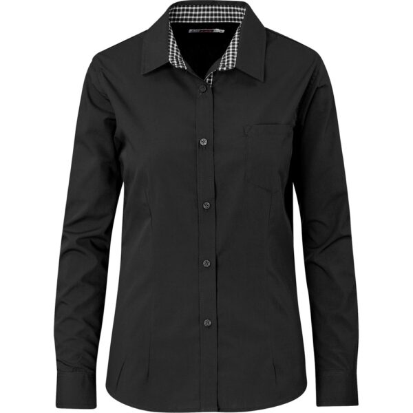 Ladies Long Sleeve Warrington Shirt - Black