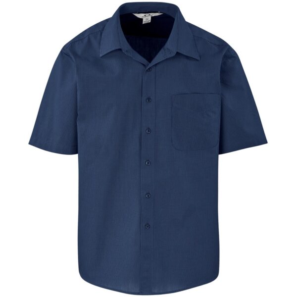Mens Short Sleeve Micro Check Shirt - Image 4