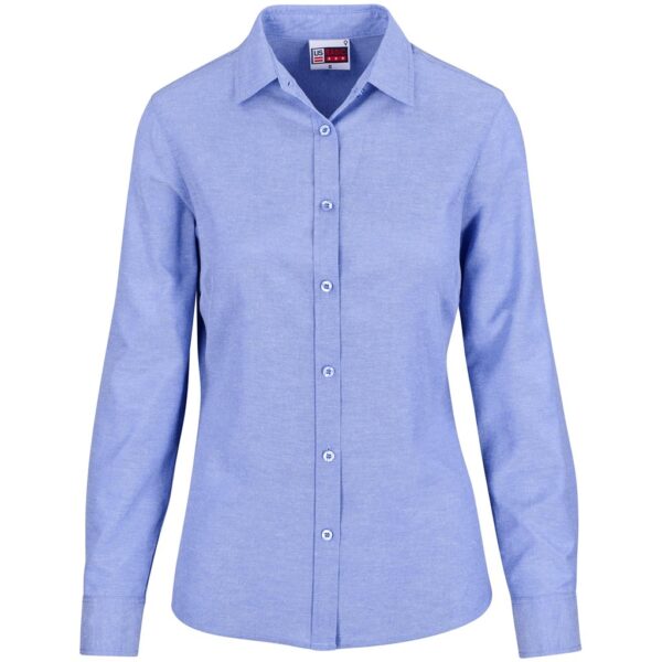 Ladies Long Sleeve Oxford Shirt - Image 3