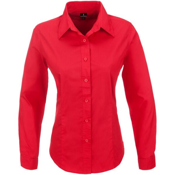 Ladies Long Sleeve Preston Shirt - Red - Image 2