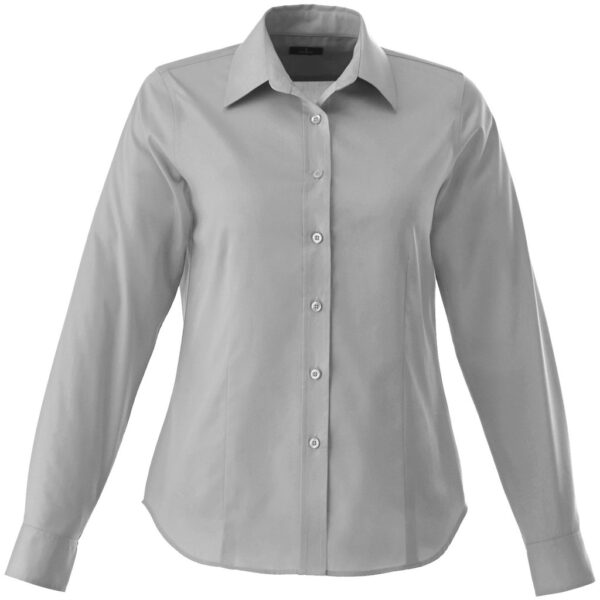 Ladies Long Sleeve Wilshire Shirt Grey Only - Grey - Image 2