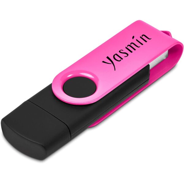 Shuffle Gyro Black Flash Drive – 32GB - Pink - Image 2