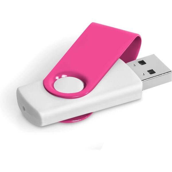 Axis Gyro White Flash Drive - 32GB - Pink - Image 2