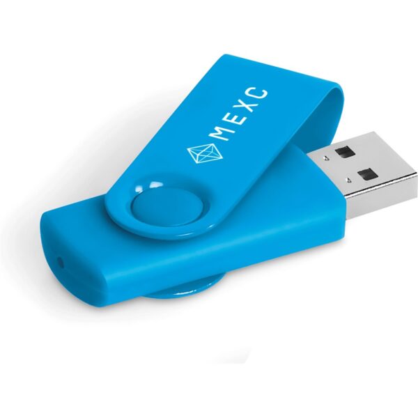 Axis Gyro Flash Drive - 8GB - Cyan - Image 2