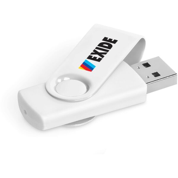 Axis Gyro Flash Drive - 8GB - Solid White - Image 2