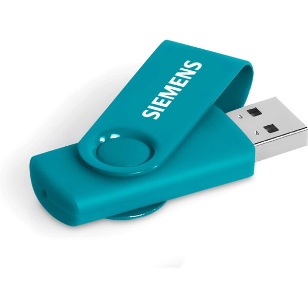 Axis Gyro Flash Drive - 8GB - Turquoise - Image 2