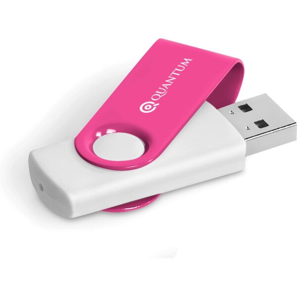 Axis Gyro White Flash Drive - 4GB - Pink - Image 2