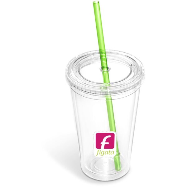 Malibu Double-Wall Frosted Straw Tumbler - Image 2