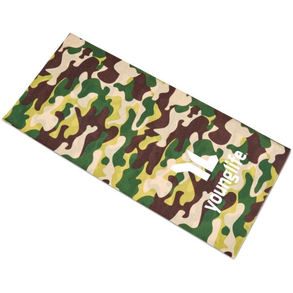 Kids Camo Flexi Tubular Bandana - Green - Image 2