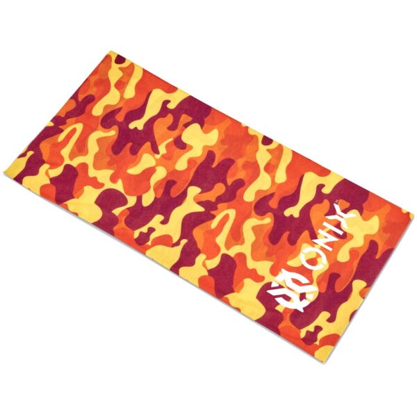 Kids Camo Flexi Tubular Bandana - Orange - Image 2