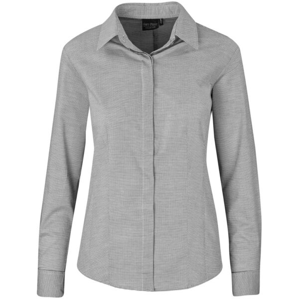 Ladies Long Sleeve Taylor Shirt - Grey - Image 2