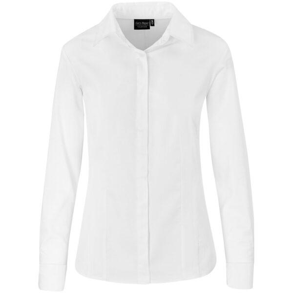 Ladies Long Sleeve Taylor Shirt - White