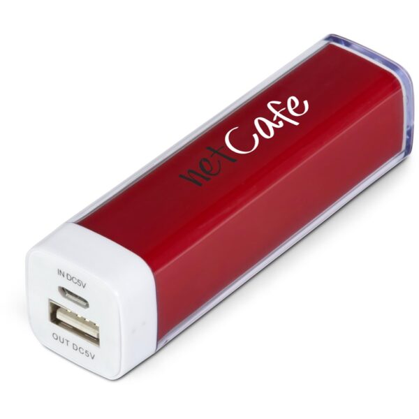 Omega Power Bank - 2,200mAh - Red - Image 2