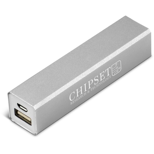 Odeon Executive Power Bank - 2,200mAh - Silver - Image 2