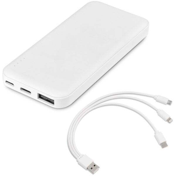 Kingpin White 5 Compact Power Bank - 5,000mAh - Solid White