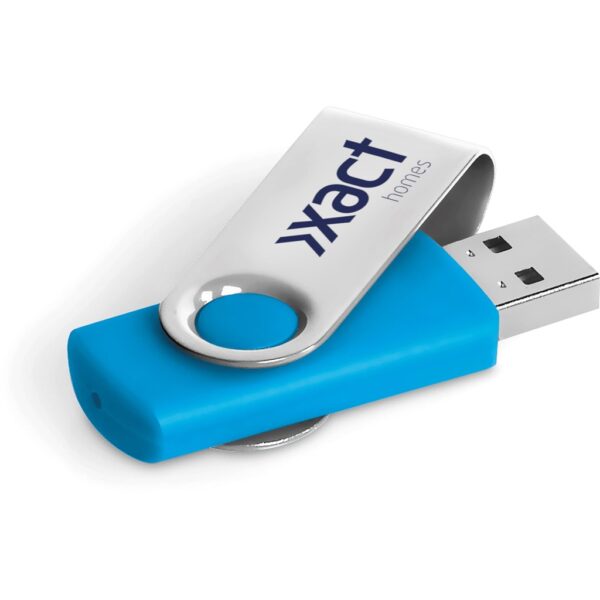 Axis Glint Flash Drive - 8GB - Cyan - Image 2