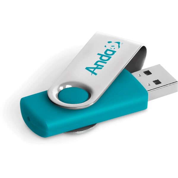 Axis Glint Flash Drive - 8GB - Turquoise - Image 2