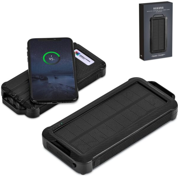 Swiss Cougar Havana Wireless Charging Solar Power Bank - 10 000mAh - Image 2