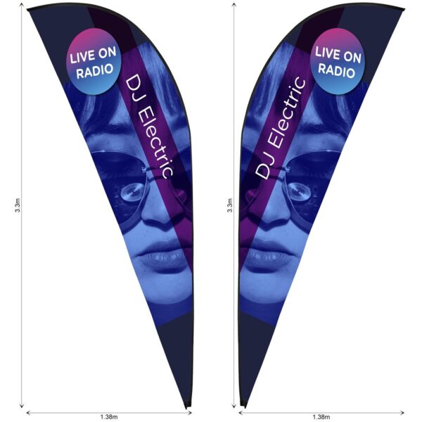 Legend 3m Sublimated Sharkfin Double-Sided Flying Banner Skin (Excludes Hardware) - Image 2