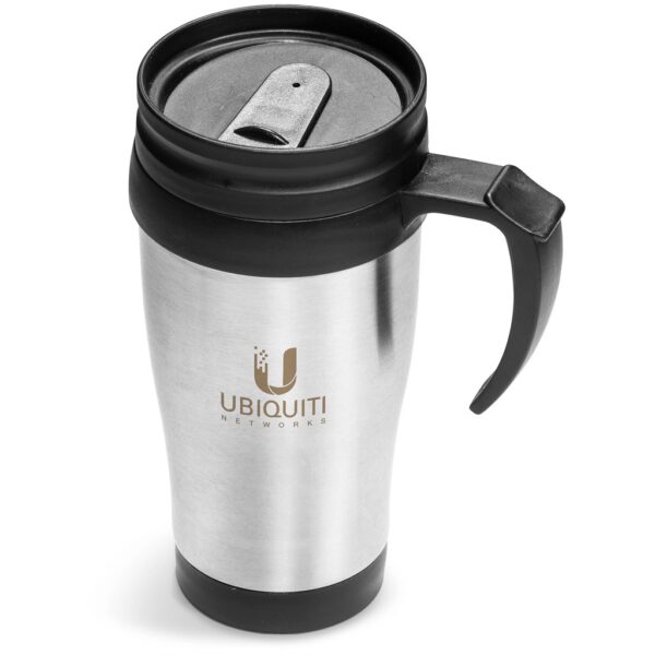 Arabica Stainless Steel & Plastic Double-Wall Mug - 450ml - Image 2