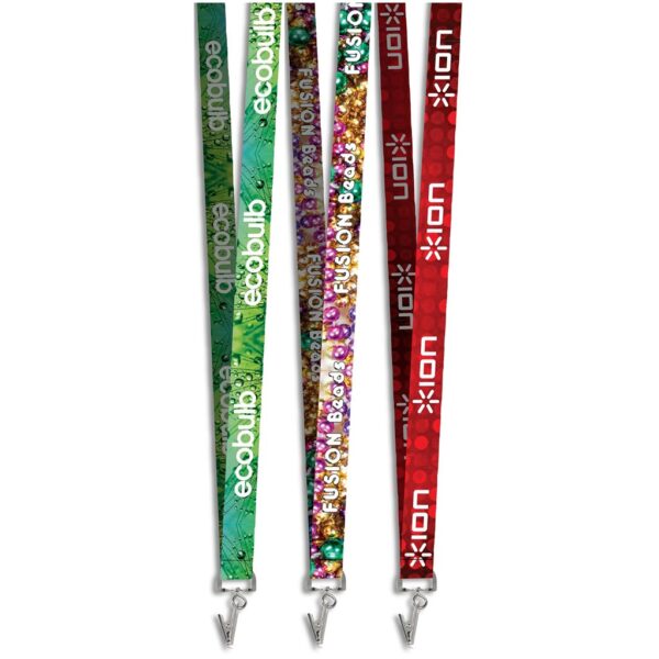 Crocodile Clip Double-Sided Sublimation Satin Lanyard - Image 2