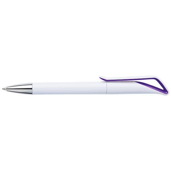 White Barrel Geometric Swan Shaped Ballpoint Pen - Image 3