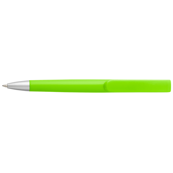 Rounded Clip Ballpoint Pen With Coloured Barrel - Image 3