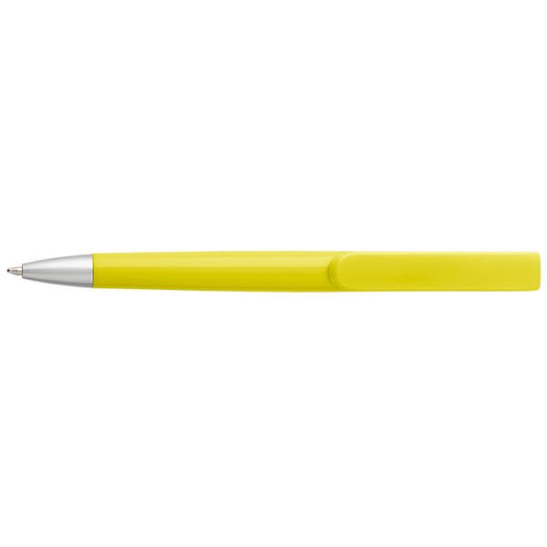 Rounded Clip Ballpoint Pen With Coloured Barrel