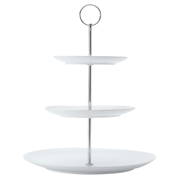 White Basics Diamonds 3-Tier Cake Stand