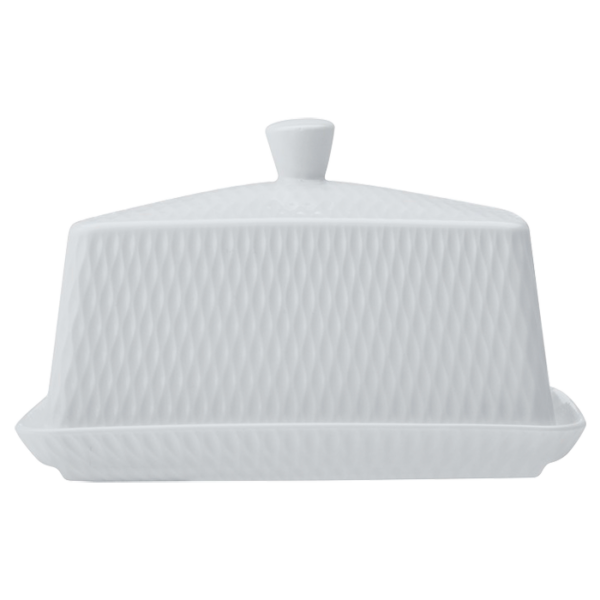 White Basics Diamonds Butter Dish