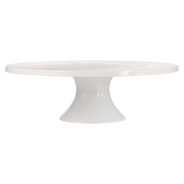 White Basics Diamonds Footed Cake Stand