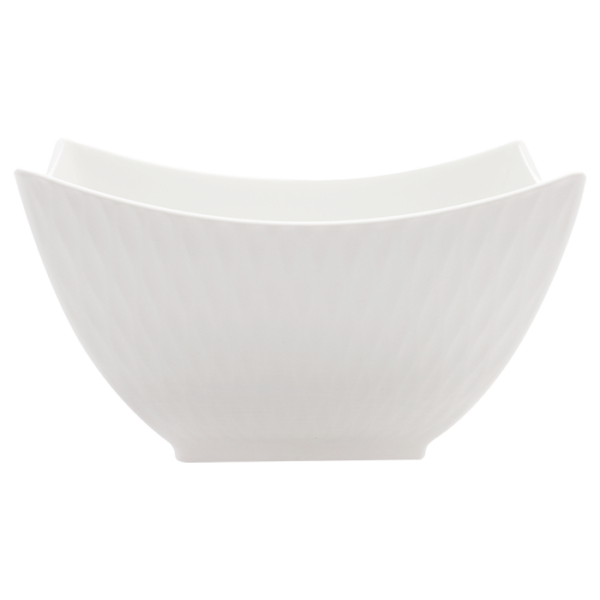 White Basics Diamonds Square Soup Bowl