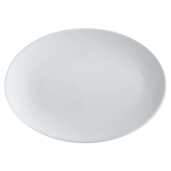 White Basics Oval Plate