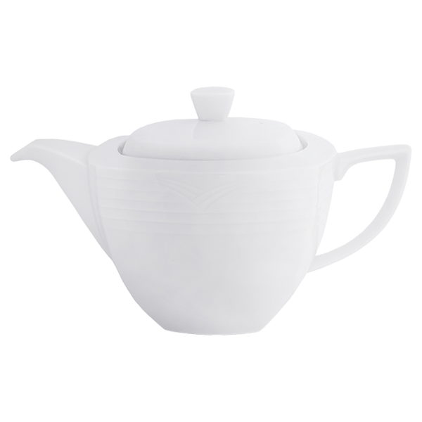 Arctic White Square Tea Pot