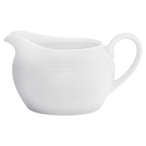 Arctic White Gravy Boat with Saucer