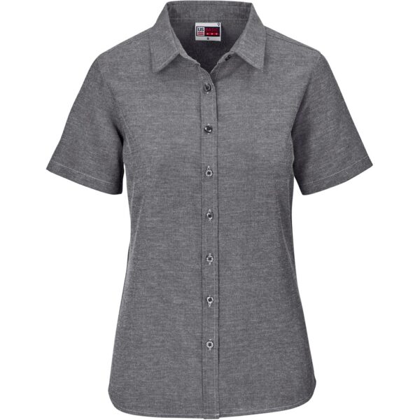 Ladies Short Sleeve Oxford Shirt - Image 2