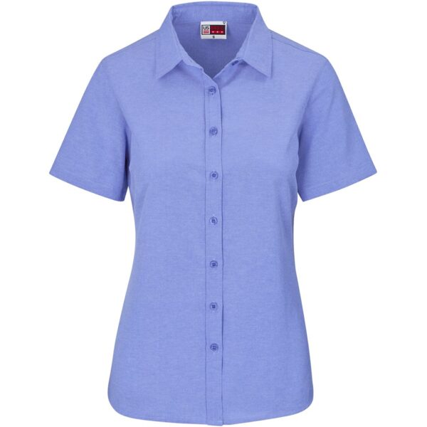 Ladies Short Sleeve Oxford Shirt - Image 3