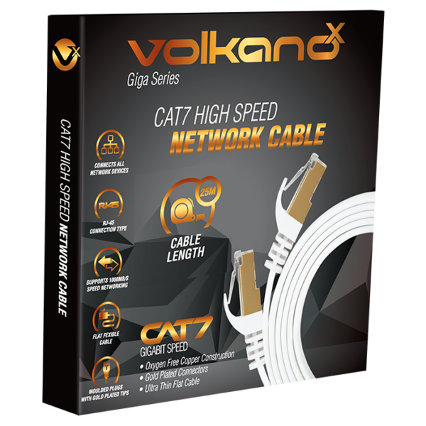 Volkano Giga Series Cat 7 Ethernet Cable 25m