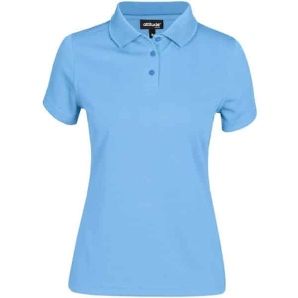 Ladies Distinct Golf Shirt - Sky Blue - Image 2