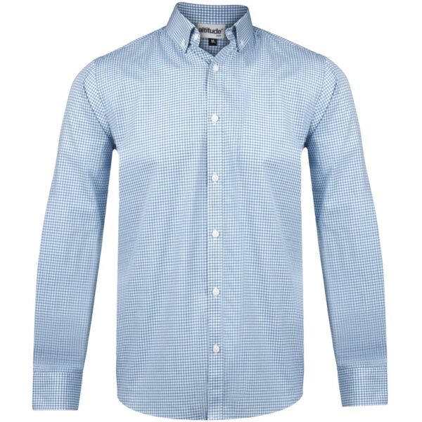 Mens Long Sleeve Edinburgh Shirt - Blue - Image 2