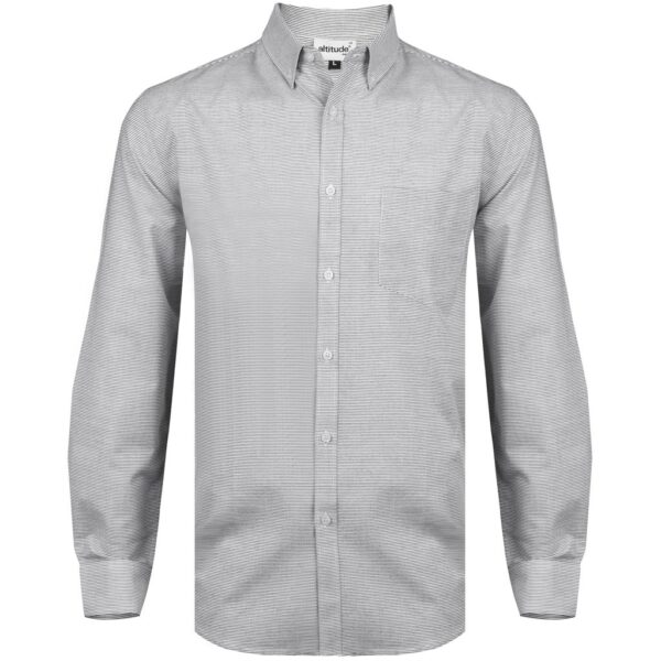 Mens Long Sleeve Earl Shirt - Grey - Image 2