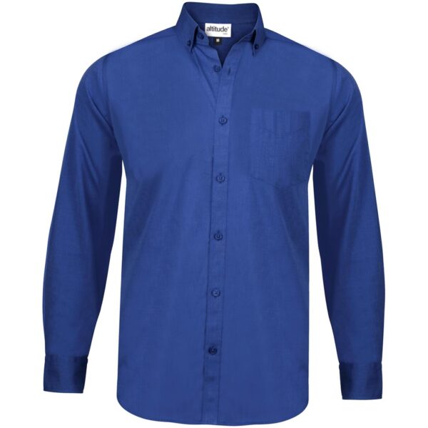 Mens Long Sleeve Viscount Shirt - Royal Blue - Image 2