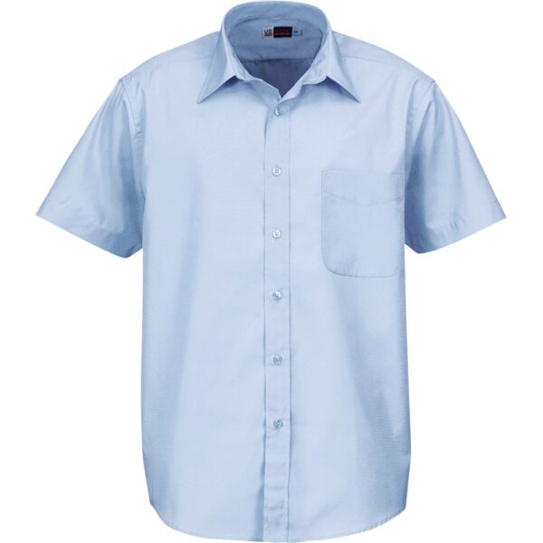 Mens Short Sleeve Washington Shirt - Blue - Image 2