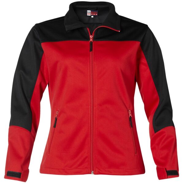 Ladies Attica Softshell Jacket - Red - Image 2