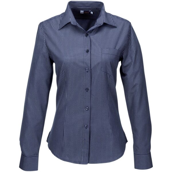 Ladies Long Sleeve Huntington Shirt - Navy - Image 2