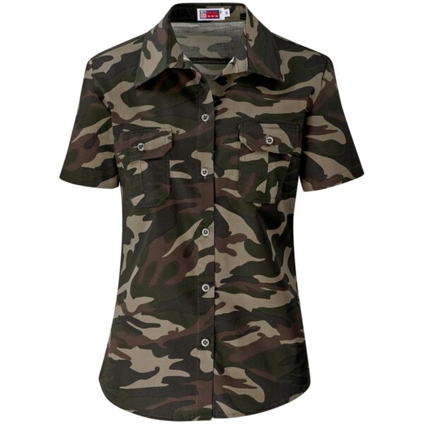 Ladies Short Sleeve Wildstone Shirt - Camouflage - Image 2