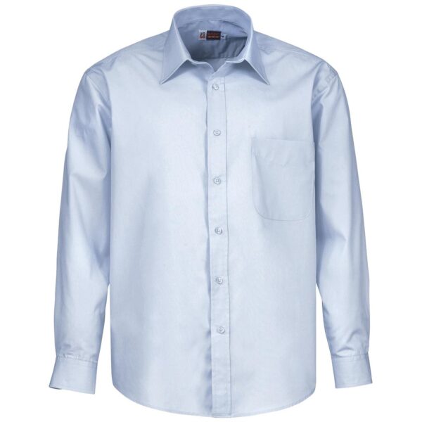 Mens Long Sleeve Washington Shirt - Blue - Image 2