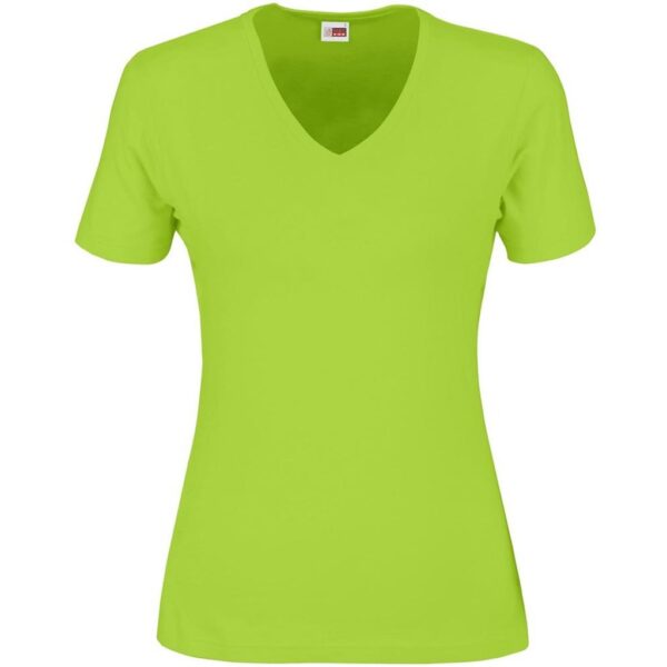 Ladies Super Club 165 V-Neck T-Shirt - Lime - Image 2