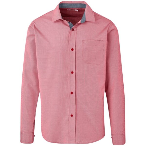 Mens Long Sleeve Coventry Shirt - Red - Image 2