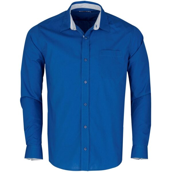 Mens Long Sleeve Warrington Shirt - Royal Blue - Image 2